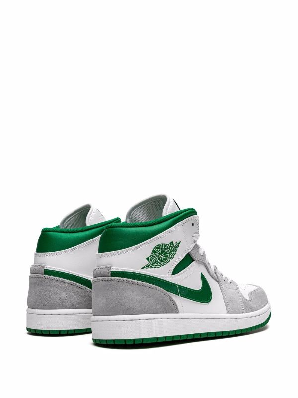 Air Jordan 1 Mid SE "Grey/Pine Green/White" sneakers