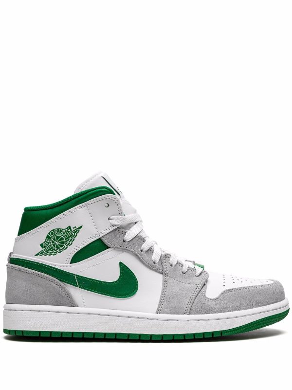 Air Jordan 1 Mid SE "Grey/Pine Green/White" sneakers