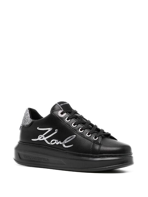 Karl Lagerfeld silver-tone logo-detail sneakers