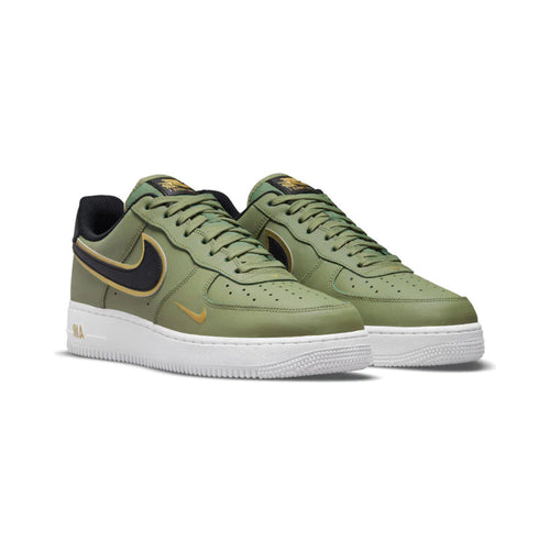 Air Force 1 Low Double Swoosh Olive Gold Black